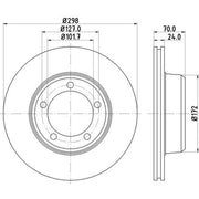 DON 2 x Front Brake Discs PCD20892-x2