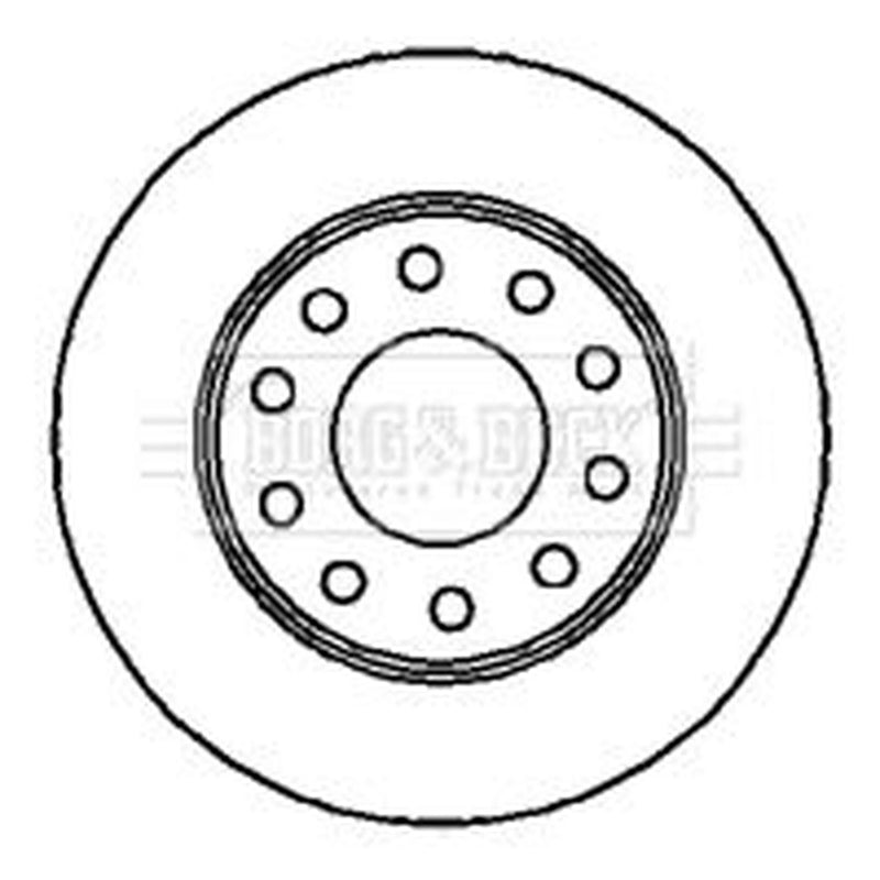 Borg & Beck 2 x Solid Rear Brake Discs BBD4284-x2