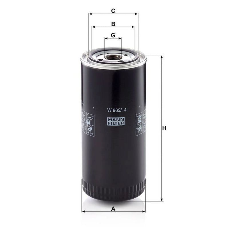 MANN-FILTER Engine Oil Filter W 962/14