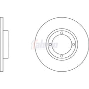 Fahren 2 x Solid Front Brake Discs FBD6205-x2