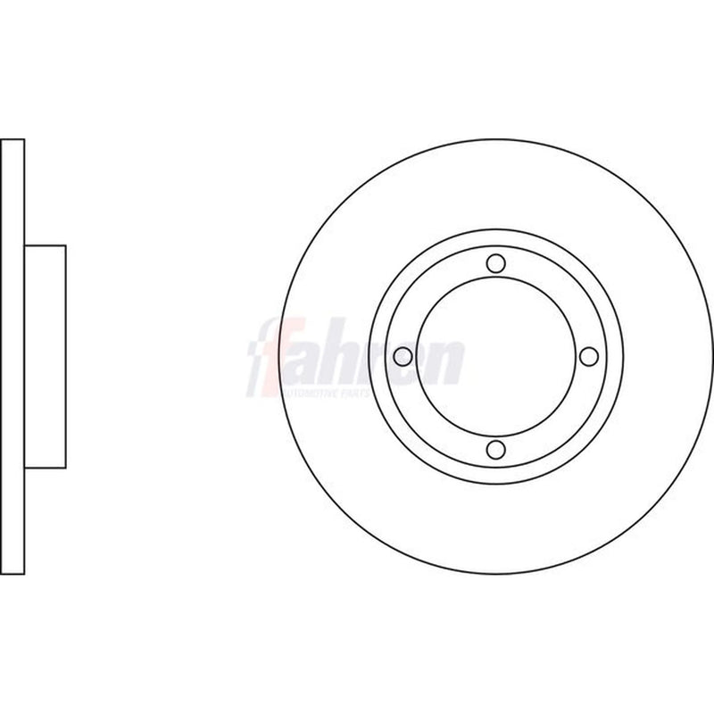 Fahren 2 x Solid Front Brake Discs FBD6205-x2