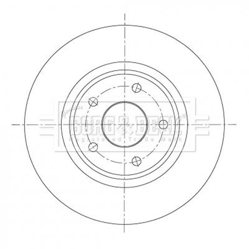Borg & Beck 2 x Solid Rear Brake Discs BBD5420-x2