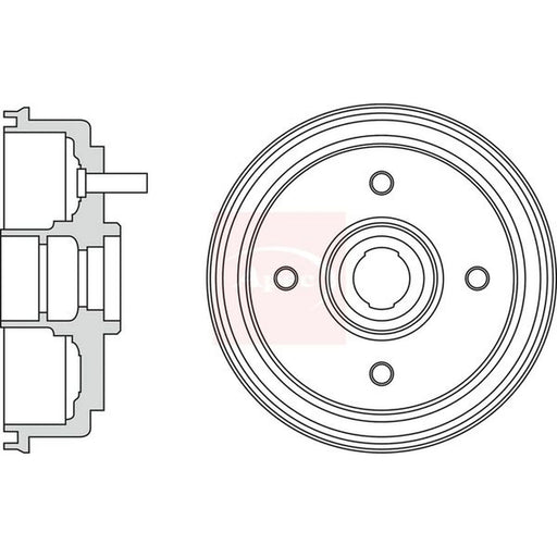 Apec Brake Drum Assembly Rear DRM9982