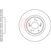 Apec 2 x Vented Front Brake Discs SDK6281-x2