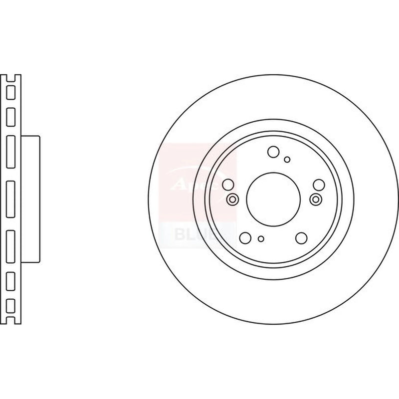 Apec 2 x Vented Front Brake Discs SDK6281-x2