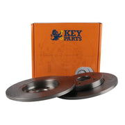 Key Parts 2 x Solid Rear Brake Discs KBD4239-x2