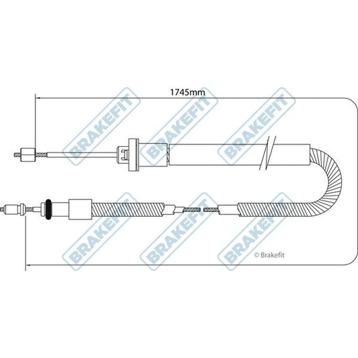 Apec Handbrake Cable Left Rear BBC3037