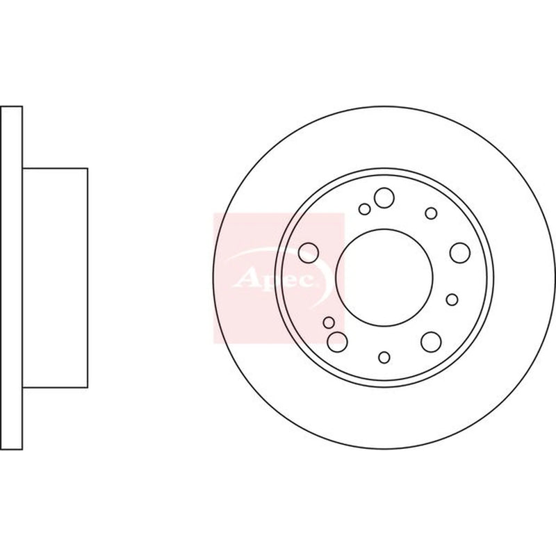 Apec 2 x Solid Front Brake Discs DSK548-x2