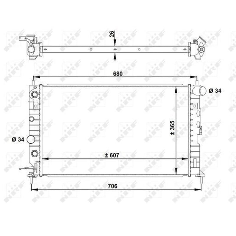NRF Engine Radiator 50219A