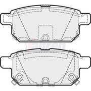 Fahren Rear Brake Pad Set fits Suzuki Baleno 2016 on 1.0 1.2