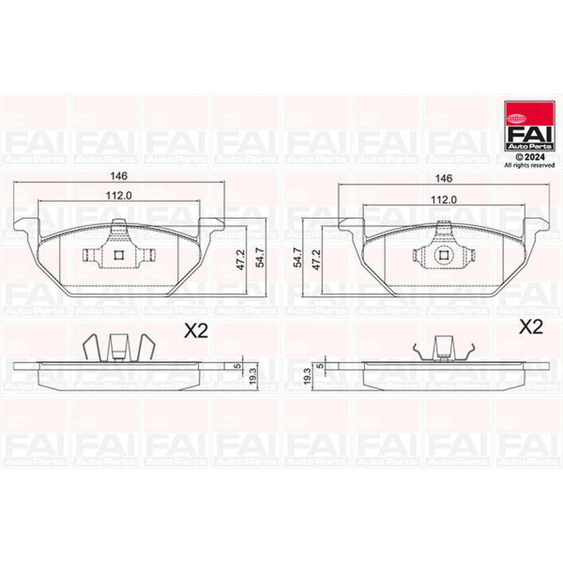 FAI Front Brake Pad Set BP123
