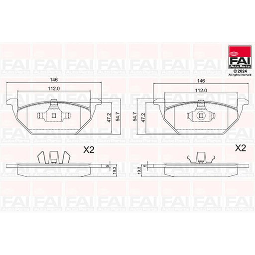 FAI Front Brake Pad Set BP123
