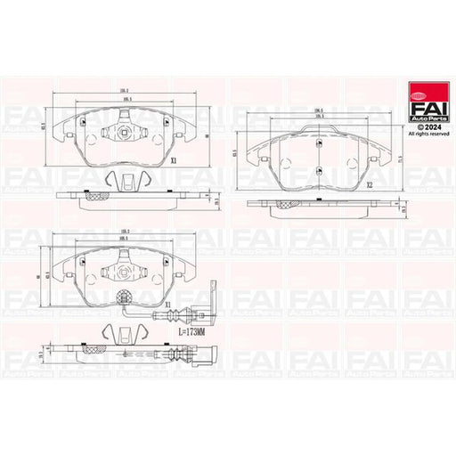 FAI Front Brake Pad Set BP104