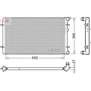 Denso Engine Radiator fits Audi A3 1996-2003 1.6 1.8 1.9