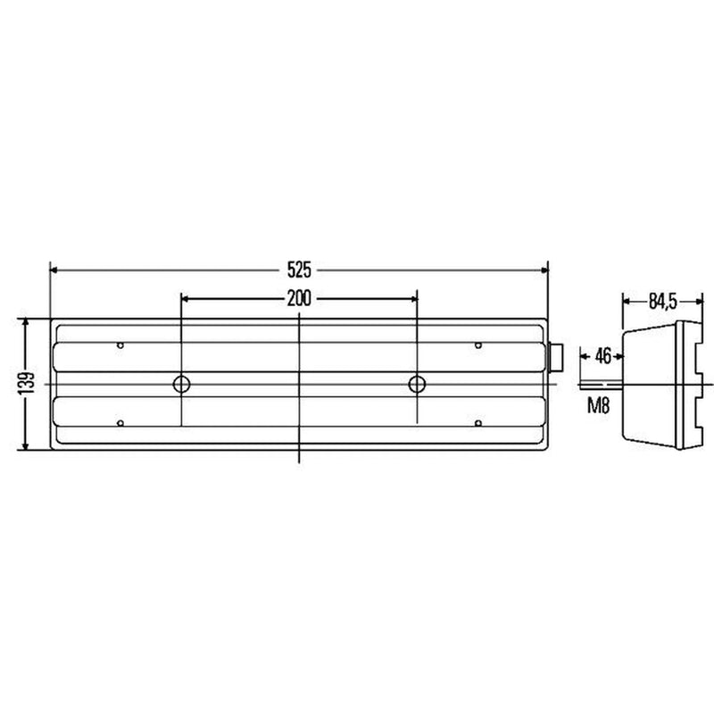 Hella Tail Light / Lamp R10W Right 2VP 007 500-521