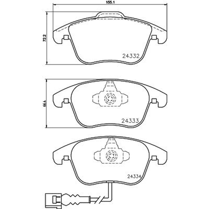 Mintex Front Brake Pad Set MDB2973