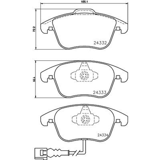 Mintex Front Brake Pad Set MDB2973