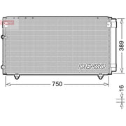 Denso Air Conditioning Condenser fits Toyota Avensis Verso 2001-2009 2.0