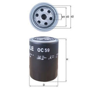 Mahle Engine Oil Filter OC 59