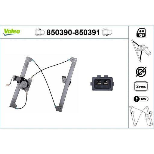 Valeo Electric Window Regulator Lifter Left Front 850390