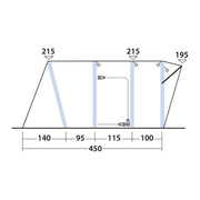 Outwell Wolfburg 450 Air Drive-Away Campervan Air Awning 175-200cm - Outwell - Van Life Living