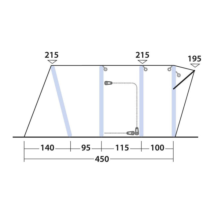 Outwell Wolfburg 450 Air Drive-Away Campervan Air Awning 175-200cm - Outwell - Van Life Living