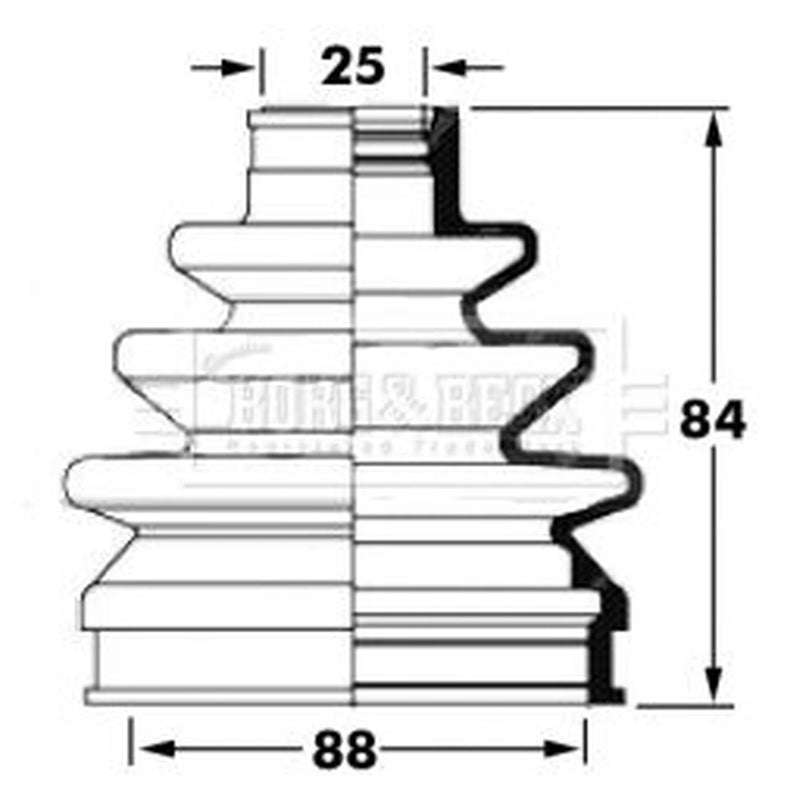 Borg & Beck Drive Shaft Bellow Kit Wheel Side BCB6033