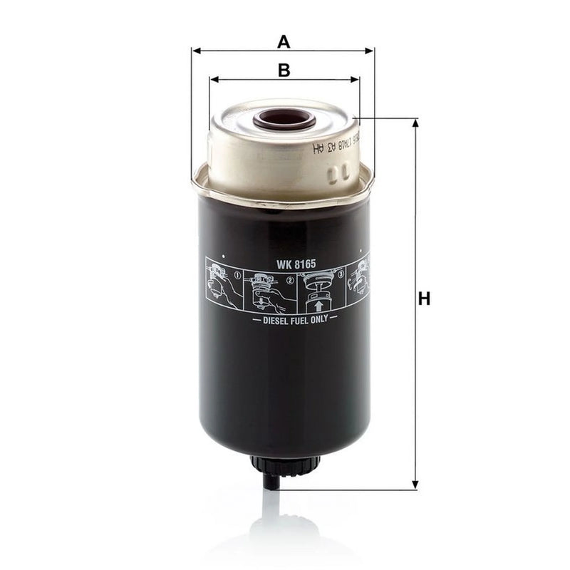MANN-FILTER Fuel Filter Element WK 8165