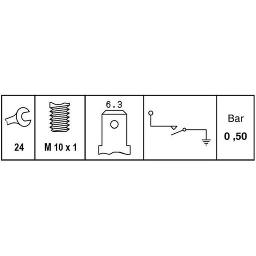 Hella Oil Pressure Sensor Switch 6ZL 009 600-071