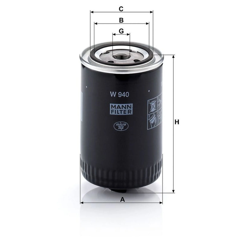 MANN-FILTER Engine Oil Filter W 940