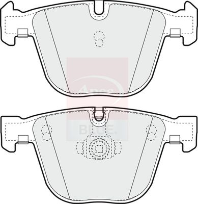 Apec Blue Brake Pad Set Rear 140mm x 17mm PD3185
