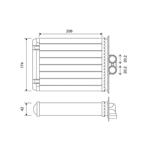 Valeo Heater Matrix Core Heat Exchanger Front 812118