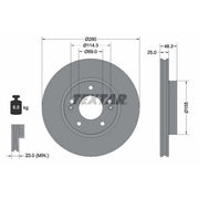 Textar 2 x Vented Front Brake Discs 92351203-x2