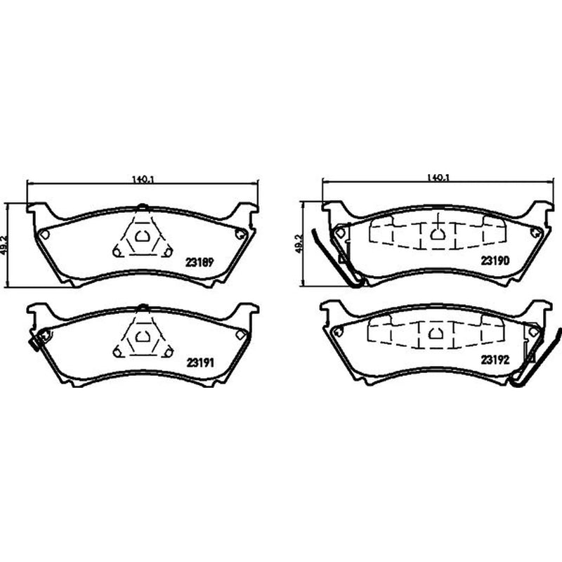 Mintex Rear Brake Pad Set MDB1937