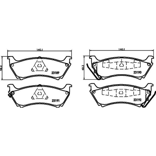 Mintex Rear Brake Pad Set MDB1937