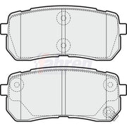 Fahren Rear Brake Pad Set fits Hyundai I800 Travel 2008 on 2.5