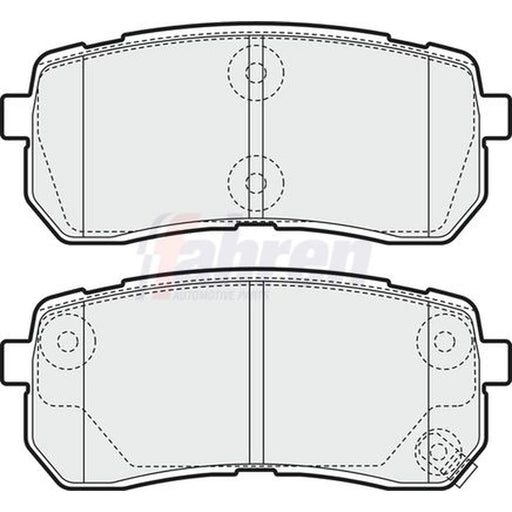 Fahren Rear Brake Pad Set fits Hyundai I800 Travel 2008 on 2.5