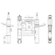 Febi Shock Absorber Damper Strut Rear Right 1002523