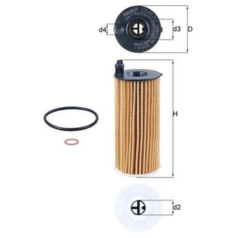 Mahle Engine Oil Filter OX 813/2D