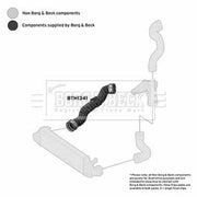 Borg & Beck Intercooler Turbo Charge Air Hose BTH1341