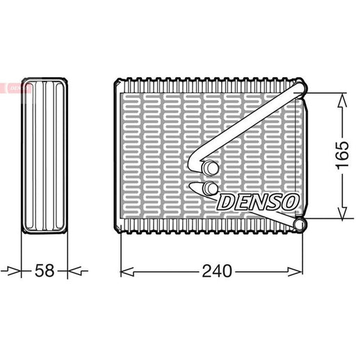 Denso Air Conditioning Evaporator DEV09017