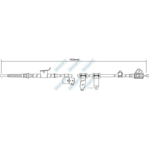 Apec Handbrake Cable Right Rear BBC3540
