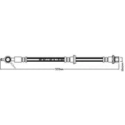 Juratek Brake Hydraulic Hose Line Front Right JBH1082R