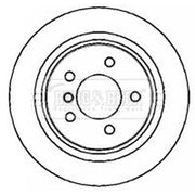 Borg & Beck 2 x Rear Vented Brake Discs BBD5716S