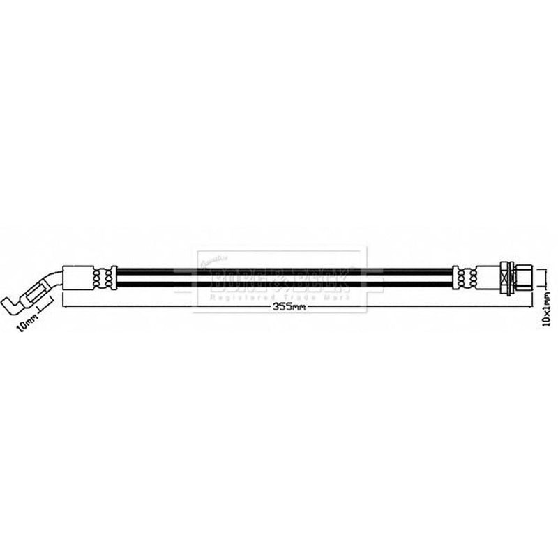 Borg & Beck Brake Hydraulic Hose Line Front Right BBH8093