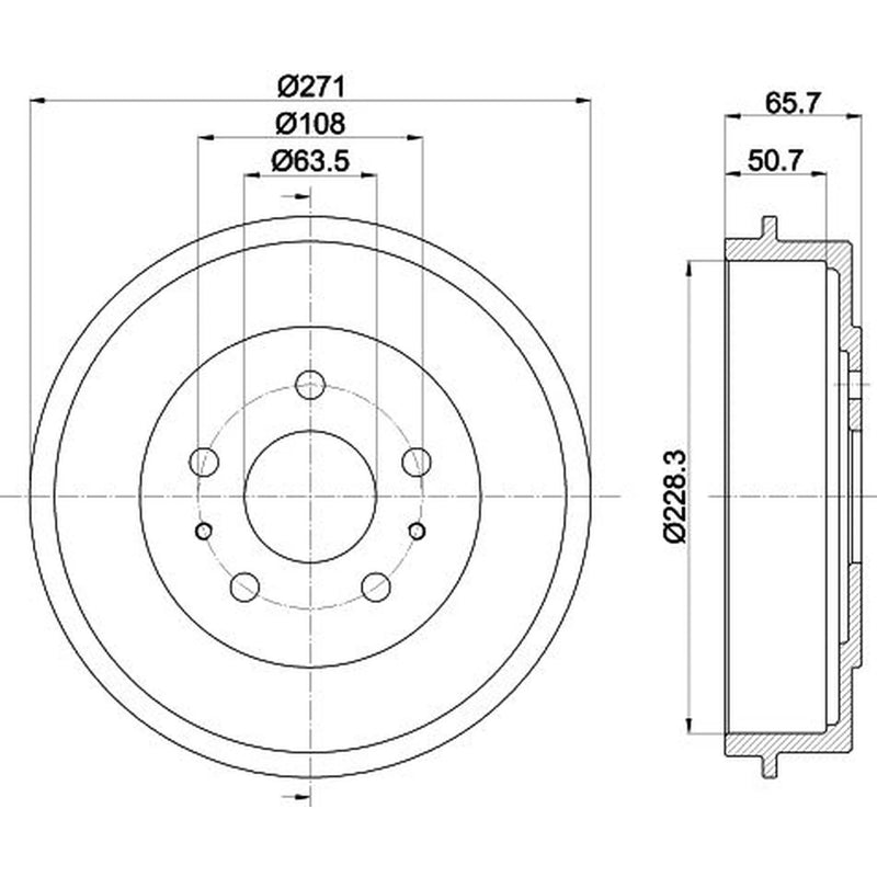 Mintex Brake Drum Assembly Rear MBD262