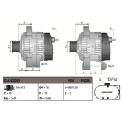 Denso Car Alternator 12V DAN3021