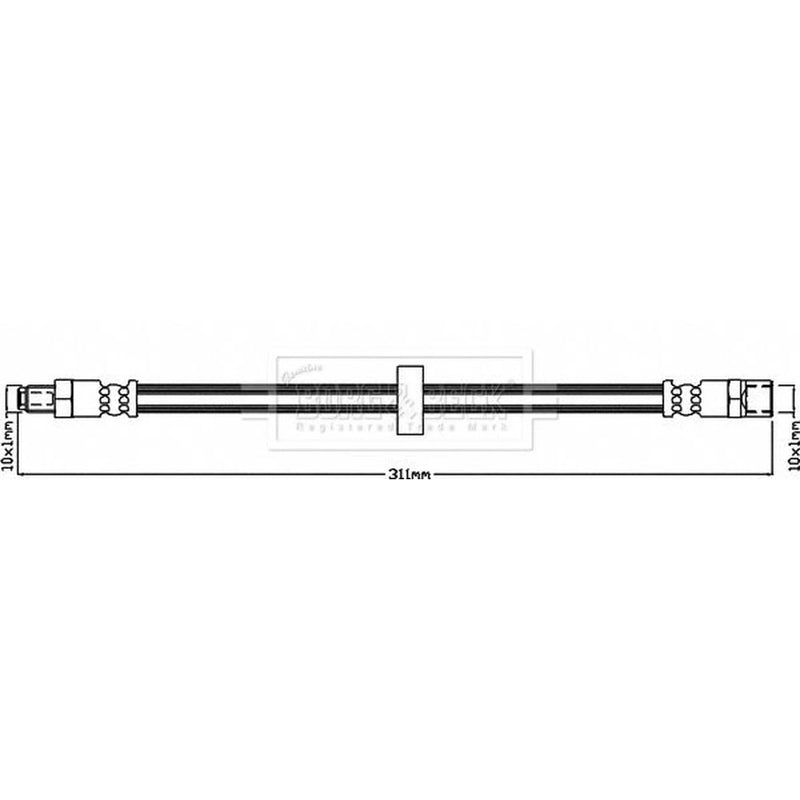 Borg & Beck Brake Hydraulic Hose Line Rear Right BBH8299