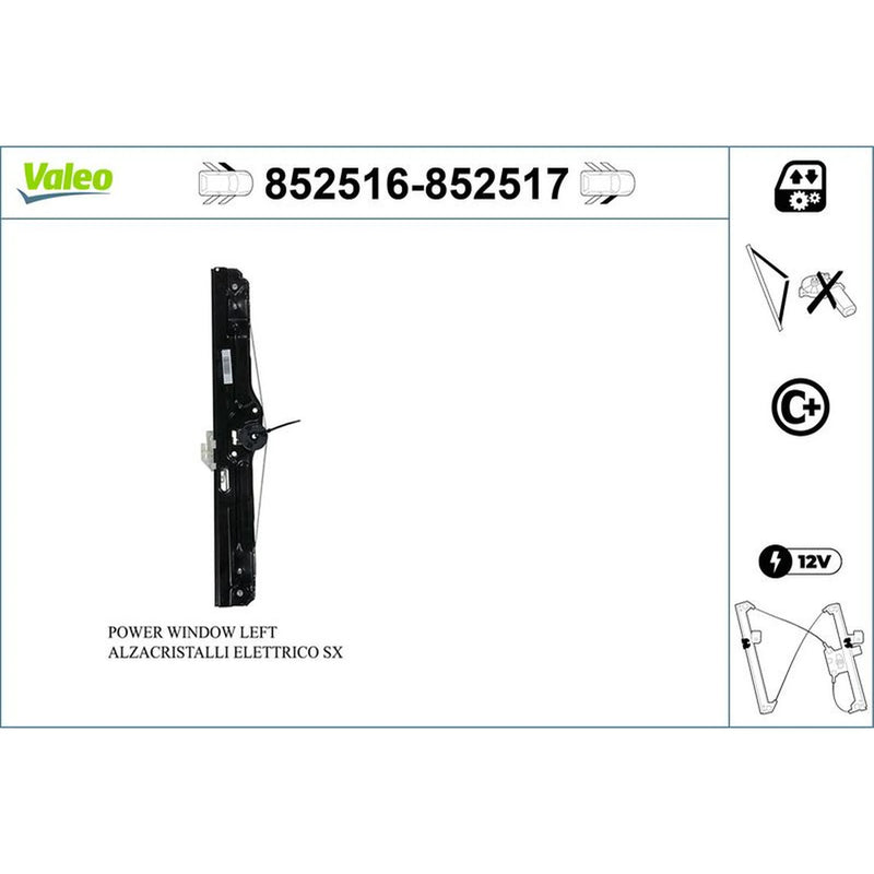 Valeo Electric Window Regulator Lifter Left Front 852516