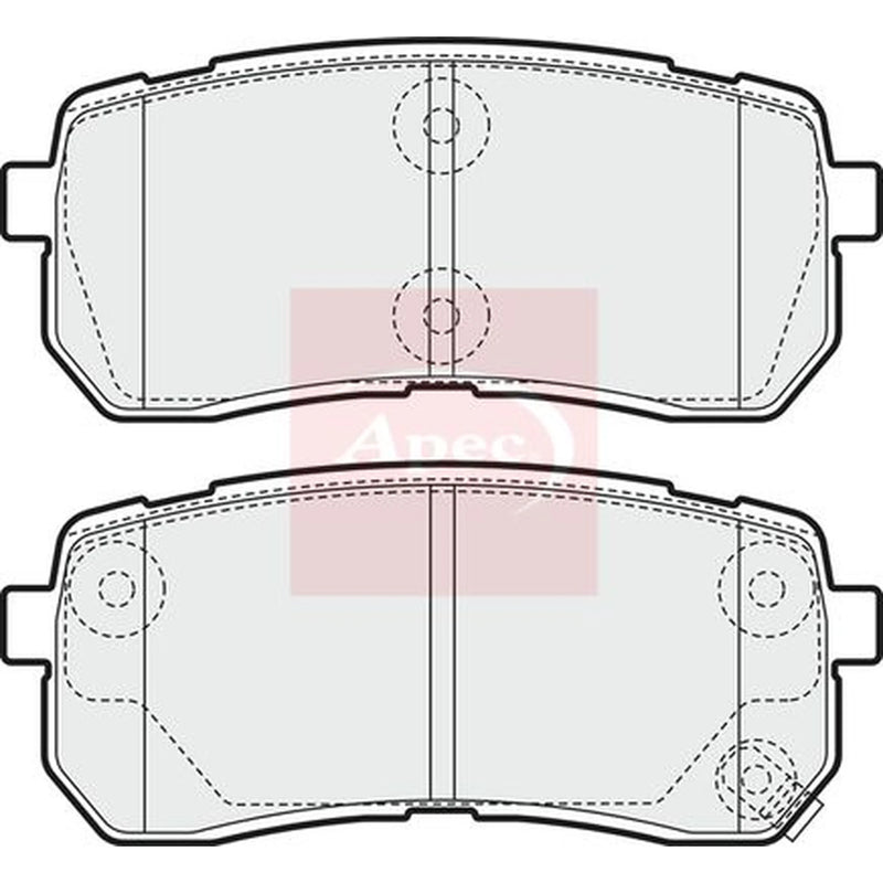 Apec Rear Brake Pad Set PAD1581